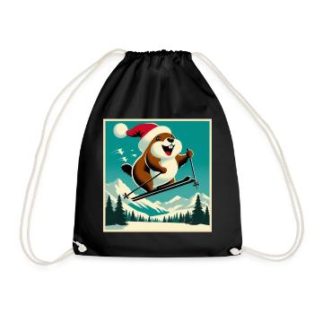 Marmotte Ski Affiche Vintage - Sac de sport léger - noir - Devant