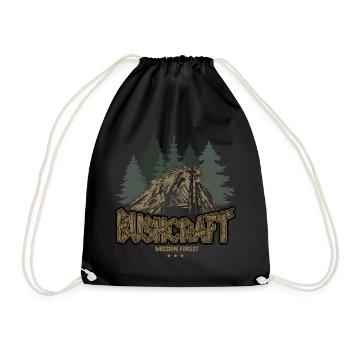 Abri extérieur de survie Bushcraft Adventure - Sac de sport léger - noir - Devant