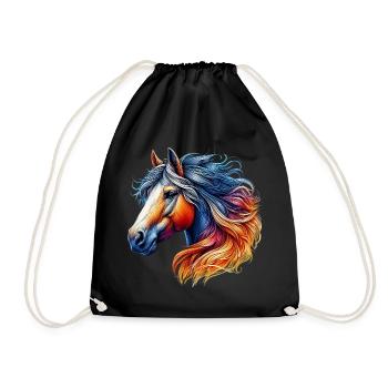 Cheval - Sac de sport léger - noir - Devant