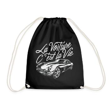 La voiture c'est la vie humour anniversaire - Sac de sport léger - noir - Devant