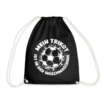 Football Funny Sayings My Jersey in Lingerie Logo - Drawstring Bag - black - Front