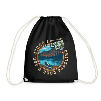 I could use a good paddling - Drawstring Bag - black - Front