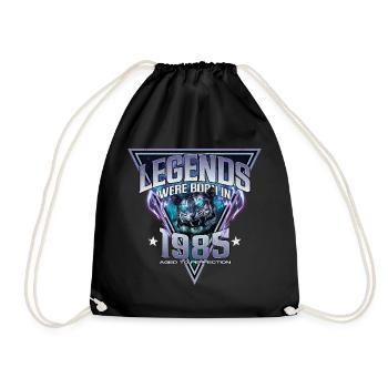 Legenden wurden 1985 geboren - Turnbeutel - Schwarz - Vorne