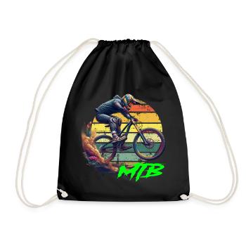 MTB Bike - Turnbeutel - Schwarz - Vorne