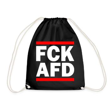Fuck afd - Turnbeutel - Schwarz - Vorne