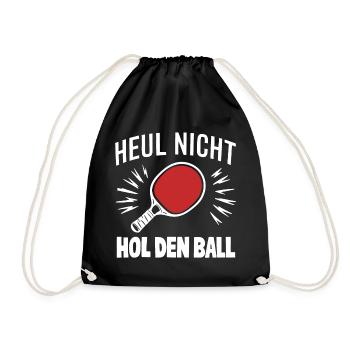 Table tennis Table tennis player - Drawstring Bag - black - Front