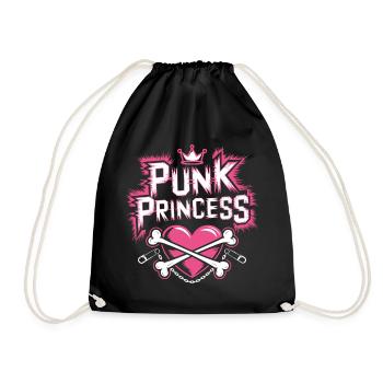 Femme Punk Princesse Rockeuse Punk - Sac de sport léger - noir - Devant