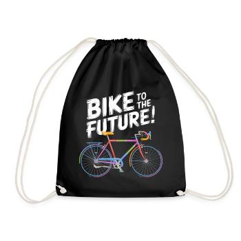 Design de vélo futuriste - Sac de sport léger - noir - Devant