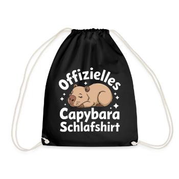 Capybara Capybara Animal rongeur - Sac de sport léger - noir - Devant