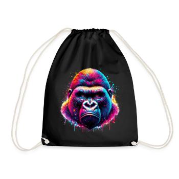Gorilla - Turnbeutel - Schwarz - Vorne