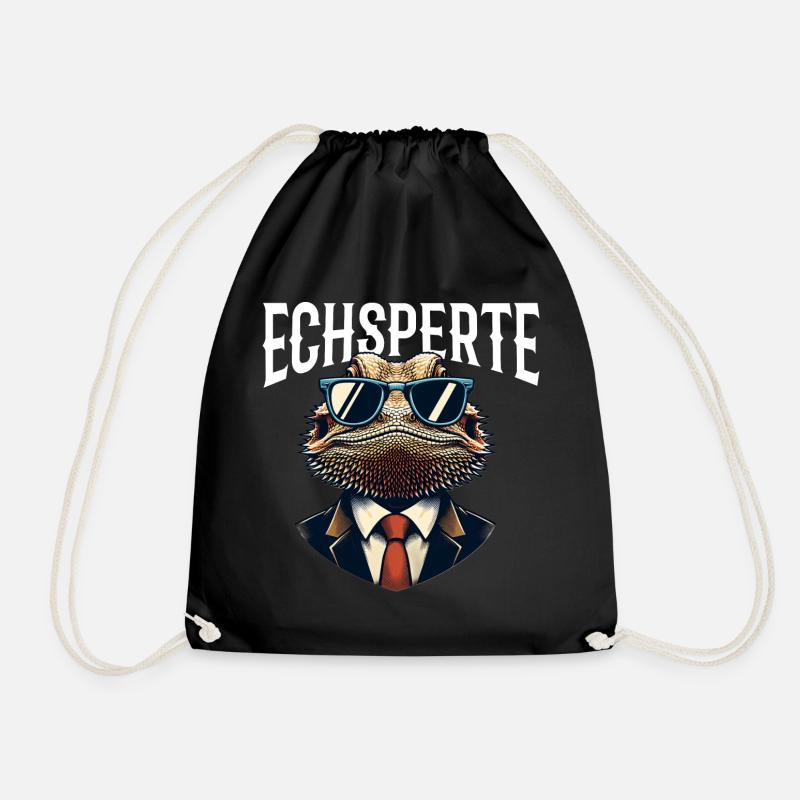 Bartagamen Echsperte - Turnbeutel - Schwarz