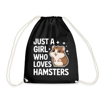 Hamster - Turnbeutel - Schwarz - Vorne