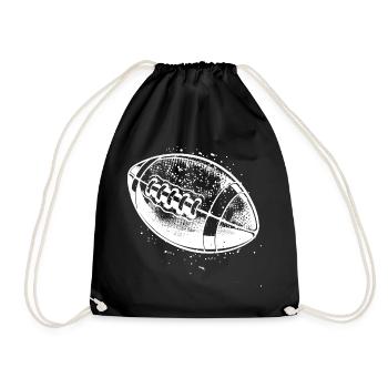 American Football Ball - Drawstring Bag - black - Front