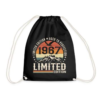 Cadeau Anniversaire 1967 - Vintage 1967 Rétro 1967 - Sac de sport léger - noir - Devant