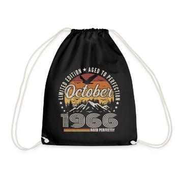 Octobre 1966 Cadeau Anniversaire - Octobre 1966 - Sac de sport léger - noir - Devant