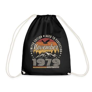 Legenden November 1979 Jahrgang November 1979 - Turnbeutel - Schwarz - Vorne