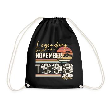 Jahrgang November 1968 RetroNovember 1968 - Turnbeutel - Schwarz - Vorne