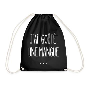 I tasted a mango - Drawstring Bag - black - Front