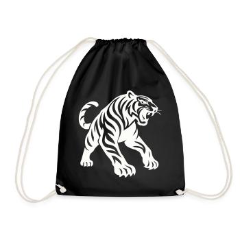 Silhouette de tigre - Sac de sport léger - noir - Devant