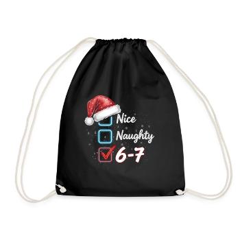 Nice Naughty 6-7 - Drawstring Bag - black - Front