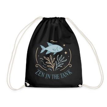 Zen in the aquarium - Drawstring Bag - black - Front