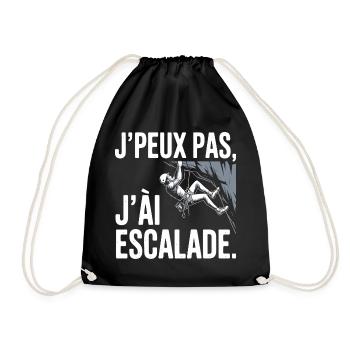 I can't I climbed - Drawstring Bag - black - Front
