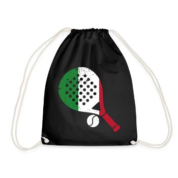 Padel Racket Italy Style - Drawstring Bag - black - Front