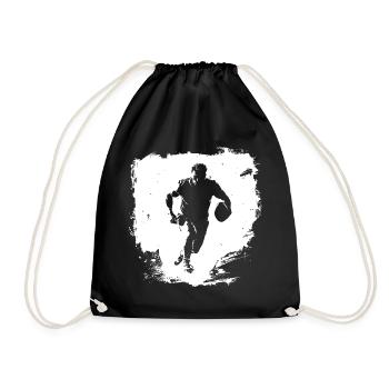 Rugby Street Art - Drawstring Bag - black - Front
