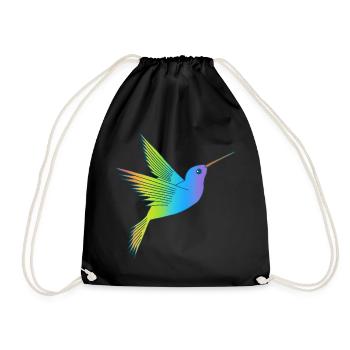 Regenbogenvogel - Turnbeutel - Schwarz - Vorne