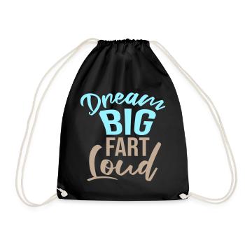 Rêve gros pet fort Drôle de motivation - Sac de sport léger - noir - Devant