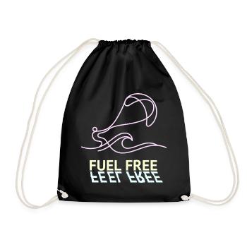 Sans carburant de cerf-volant, t-shirt, sweat à capuche, casquette, tasse - Sac de sport léger - noir - Devant