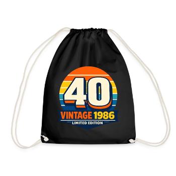 40 Vintage 1986 Édition Limitée - Sac de sport léger - noir - Devant