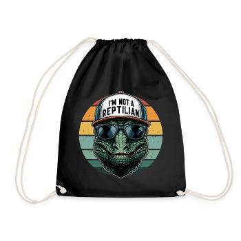 Je ne suis pas un OVNI drôle de Reptilien - Sac de sport léger - noir - Devant