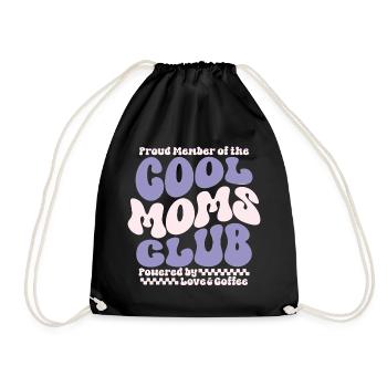 Cadeau des mamans pour la fête des mères - Club des mamans cool - Sac de sport léger - noir - Devant