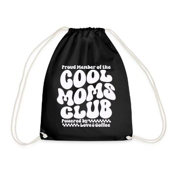 Cadeau des mamans pour la fête des mères - Club des mamans cool - Sac de sport léger - noir - Devant