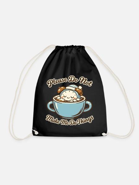 Bitte Nicht Stören: Kaffeebärchen - Turnbeutel - Schwarz