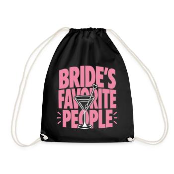 Cocktail de la fête de garçon des personnes préférées de la mariée - Sac de sport léger - noir - Devant
