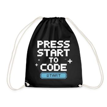 Programmers – Coding Developers & Computer Scientists - Drawstring Bag - black - Front