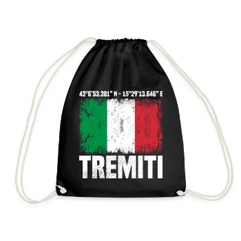 Tremiti Coordinates - Drawstring Bag - black - Front