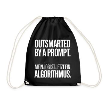 Outsmarted by a Prompt – Algorithmus - Turnbeutel - Schwarz - Vorne
