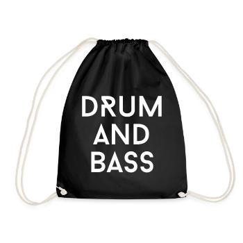 Drum and Bass Bold-Logo - Turnbeutel - Schwarz - Vorne