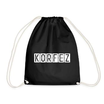 Körfez Airport Sign - Drawstring Bag - black - Front