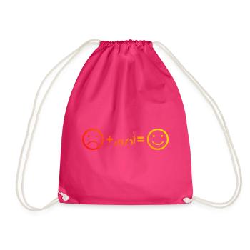 Paddle Racket Paddle Tennis Paddeltennis - Drawstring Bag - fuchsia - Front