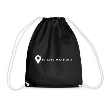 Gera coordinates - Drawstring Bag - black - Front