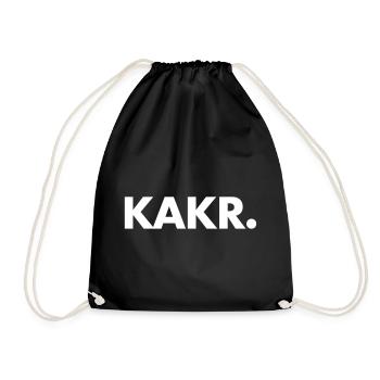 KAKR. Kakerlakenkacke, lustiges Babygeburtsgeschenk - Turnbeutel - Schwarz - Vorne