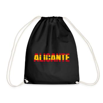 Alicante Flagge Spanien - Turnbeutel - Schwarz - Vorne