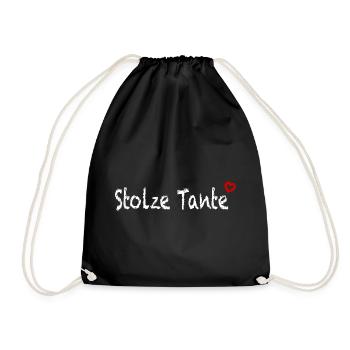 Stolze Tante  - Turnbeutel - Schwarz - Vorne