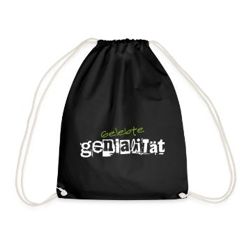 Gelebte Genialität Wissenschaft Erfinder Gewinner - Turnbeutel - Schwarz - Vorne