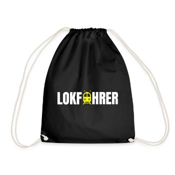 Lokführer Design - Turnbeutel - Schwarz - Vorne