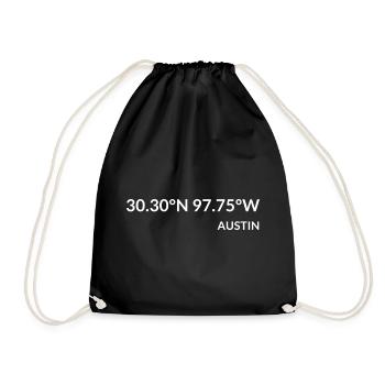 Coordonnées Austin, Texas, États-Unis - Sac de sport léger - noir - Devant